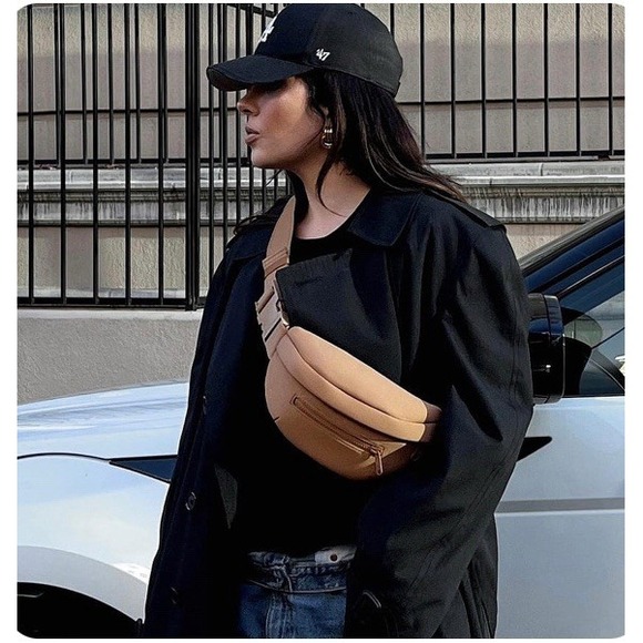 Dagne Dover Handbags - Dagne‎ Dover ACE Fanny Pack NWOT Neoprene Camel $95